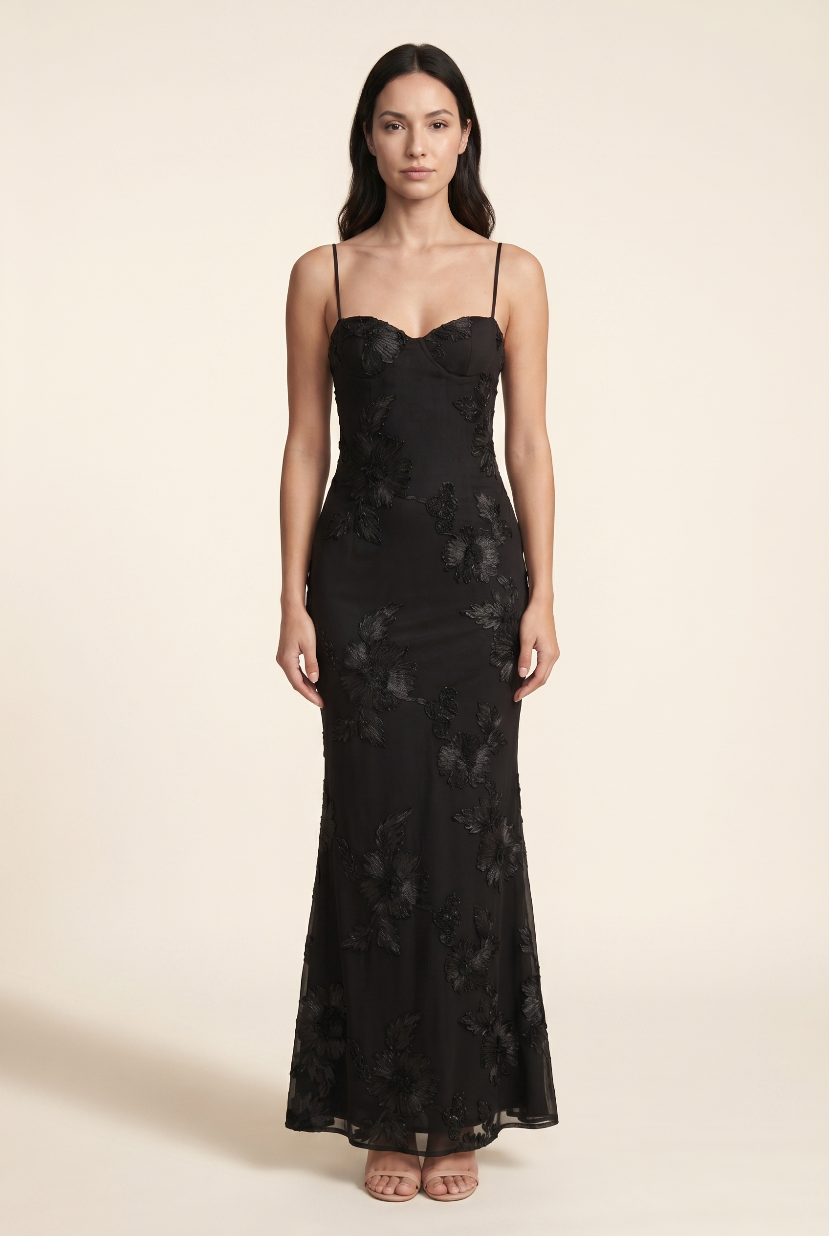LYDIA MAXI DRESS Black front