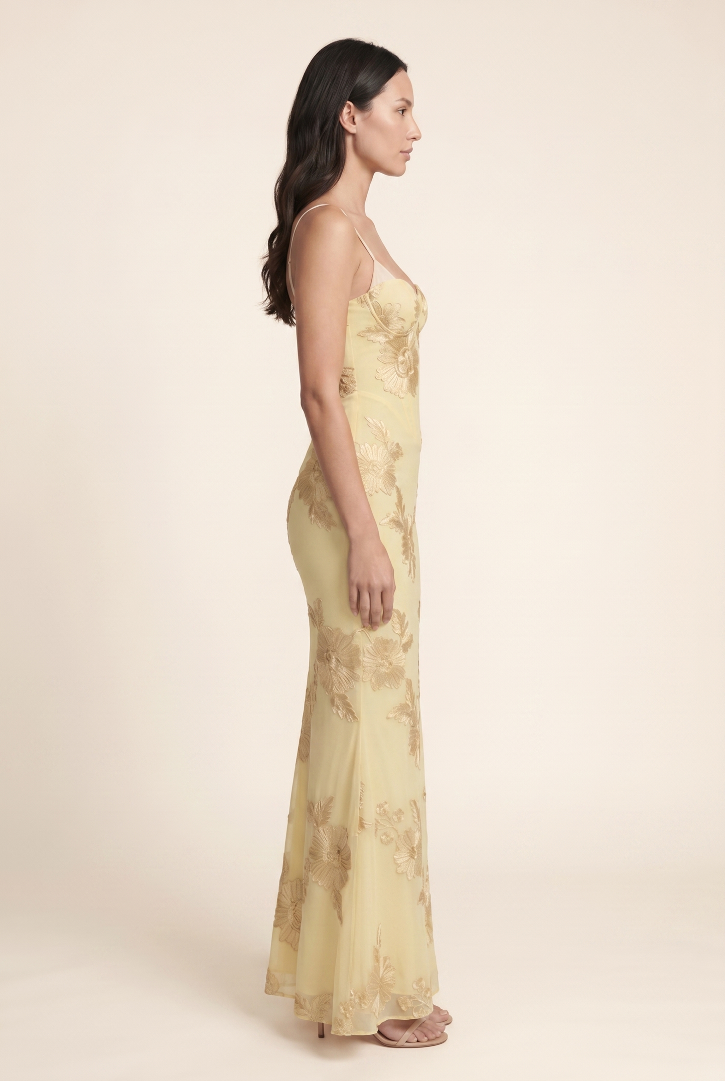 LYDIA MAXI DRESS Lemon side