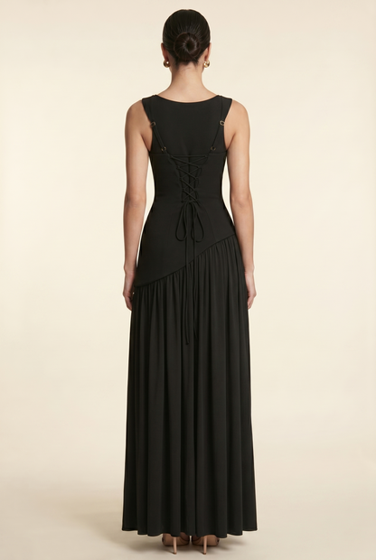 ELEANOR MAXI DRESS Black back