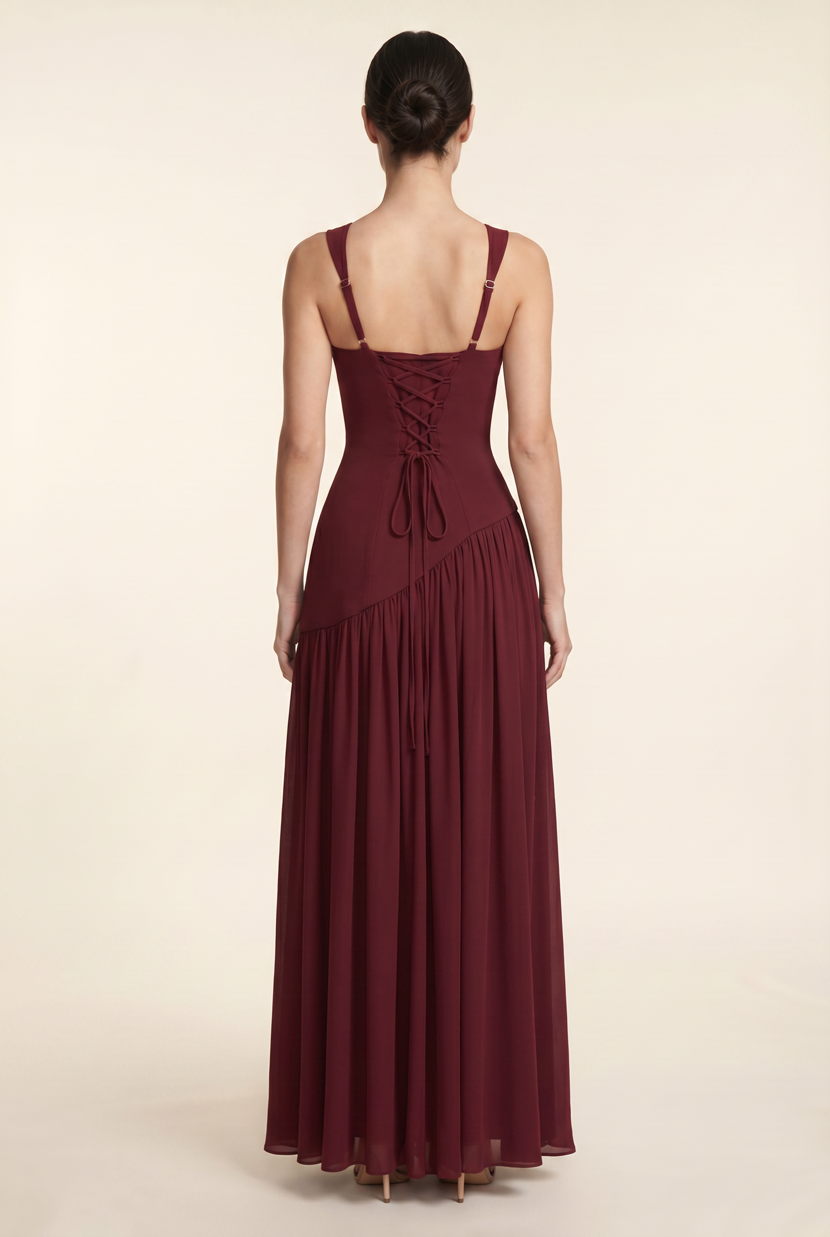 ELEANOR MAXI DRESS Cherry Lacquer back