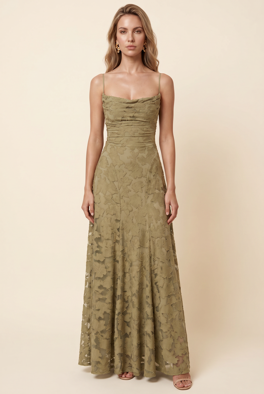 COURTNEY MAXI DRESS Sage front