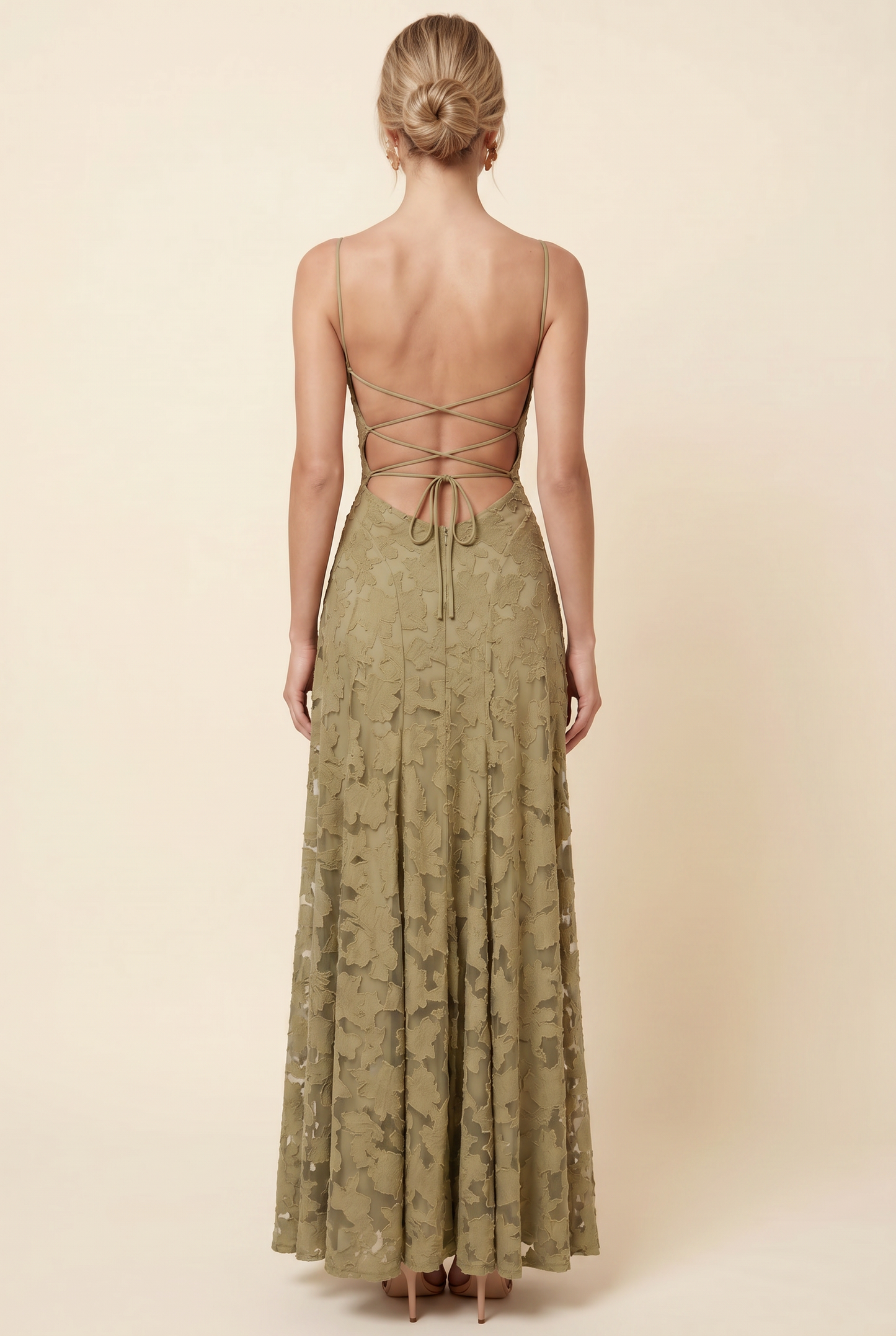 COURTNEY MAXI DRESS Sage back
