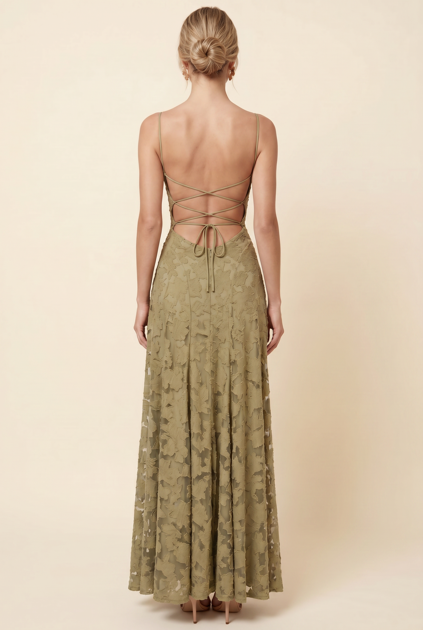 COURTNEY MAXI DRESS Sage back