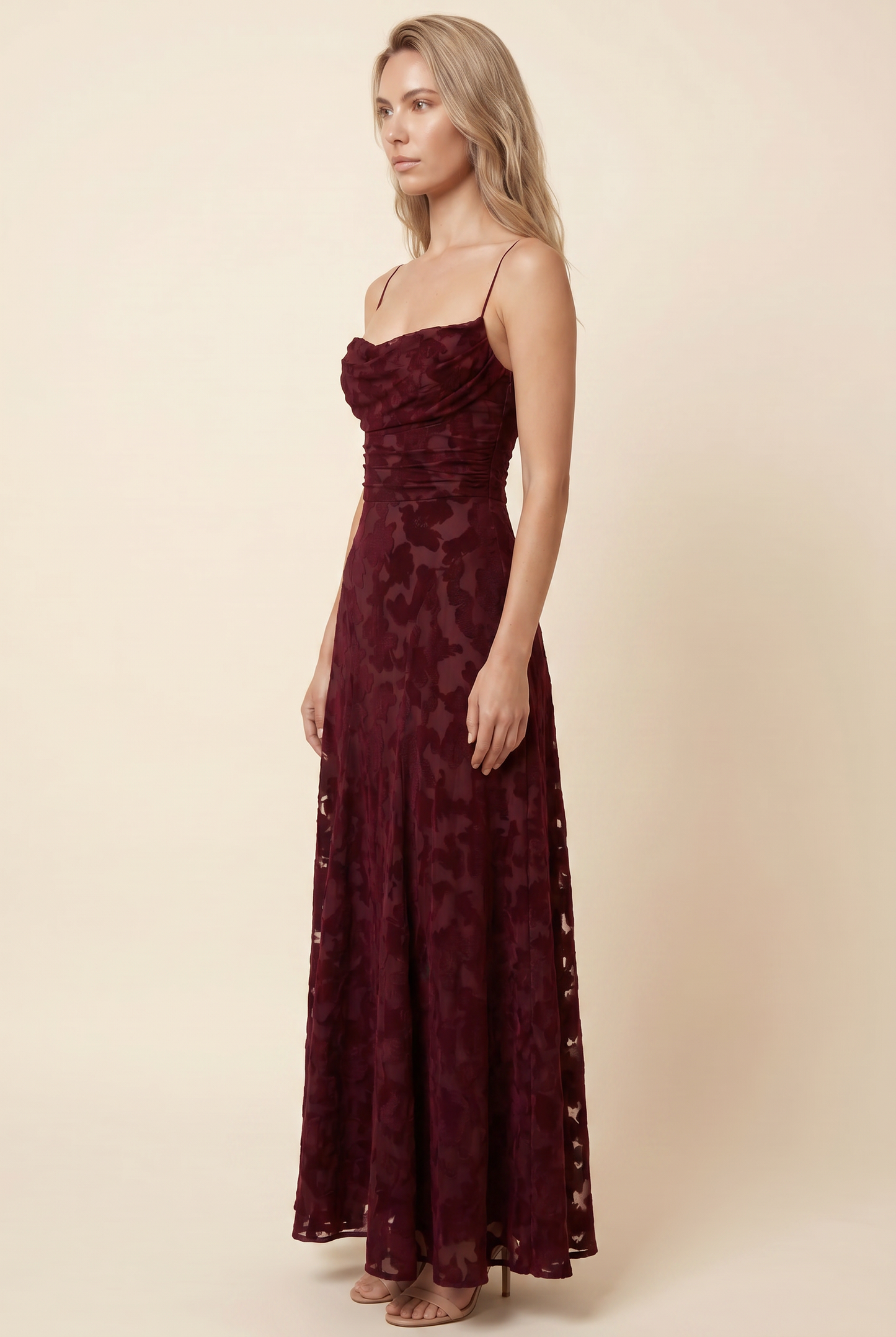 COURTNEY MAXI DRESS Cherry side