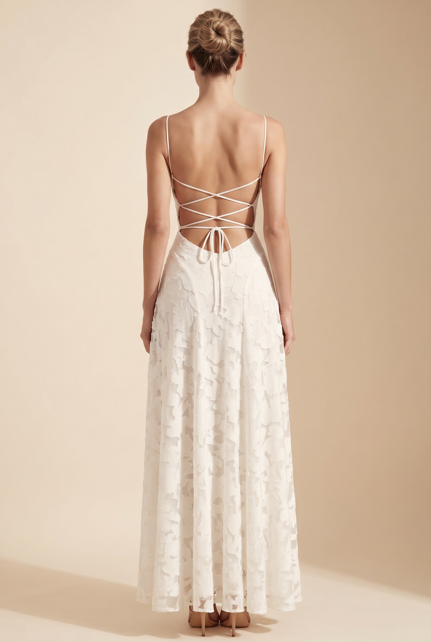 COURTNEY MAXI DRESS White back