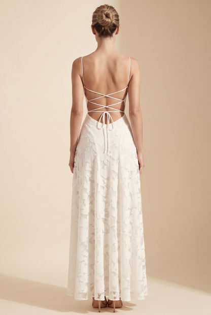 COURTNEY MAXI DRESS White back