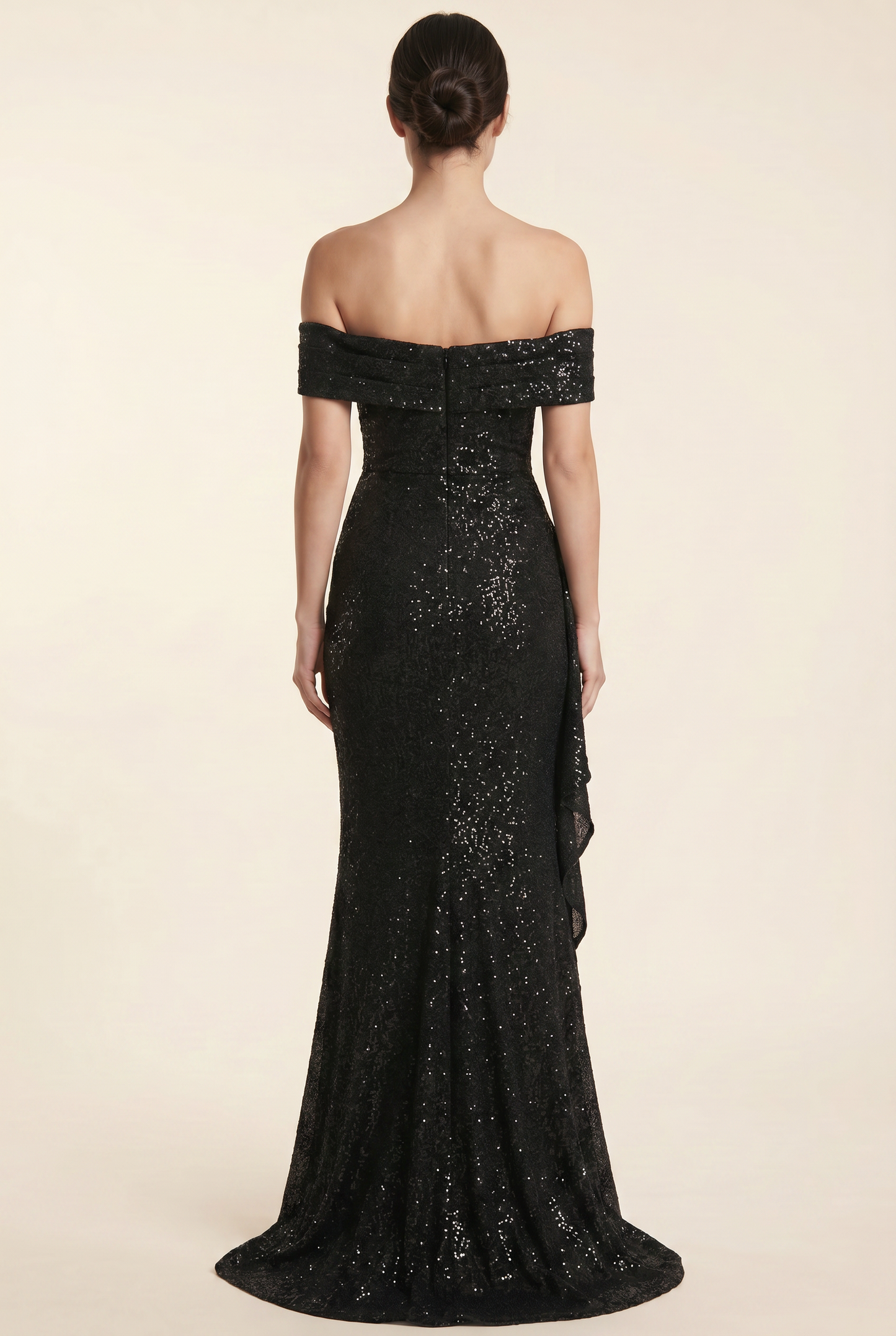 JOYCE MAXI DRESS Black Sparkle back