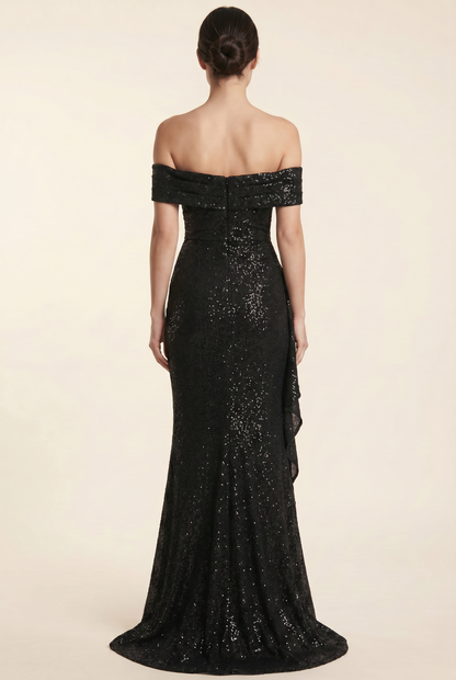 JOYCE MAXI DRESS Black Sparkle back