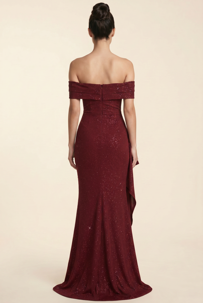 JOYCE MAXI DRESS Wine Sparkle back