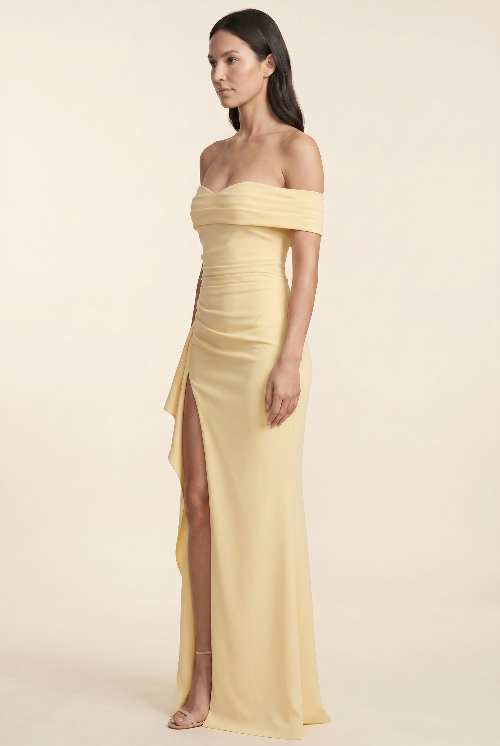 JOYCE MAXI DRESS Lemon side