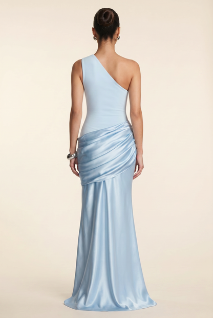 YASMINA MAXI DRESS Glacier Blue back