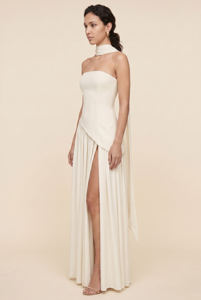 RILEY MAXI DRESS Ivory side
