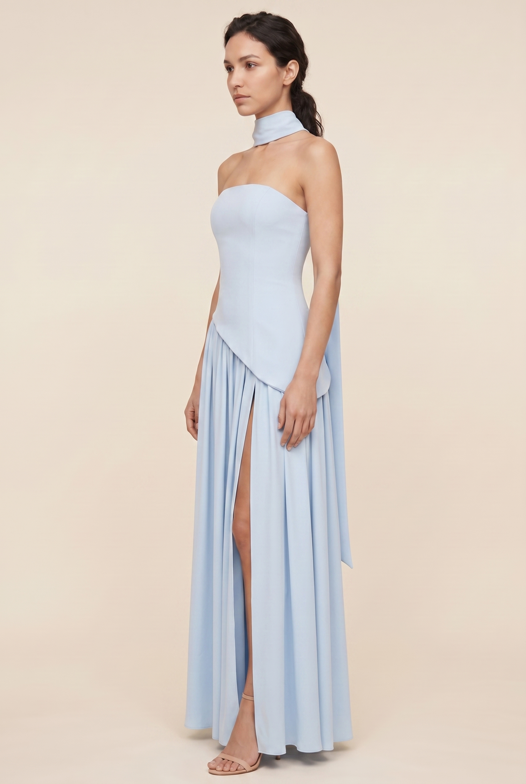 RILEY MAXI DRESS Baby Blue side