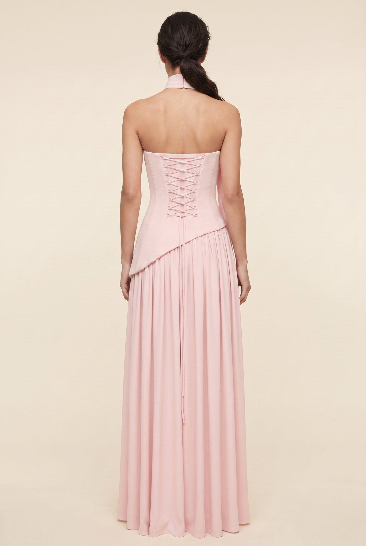RILEY MAXI DRESS Pink back closed