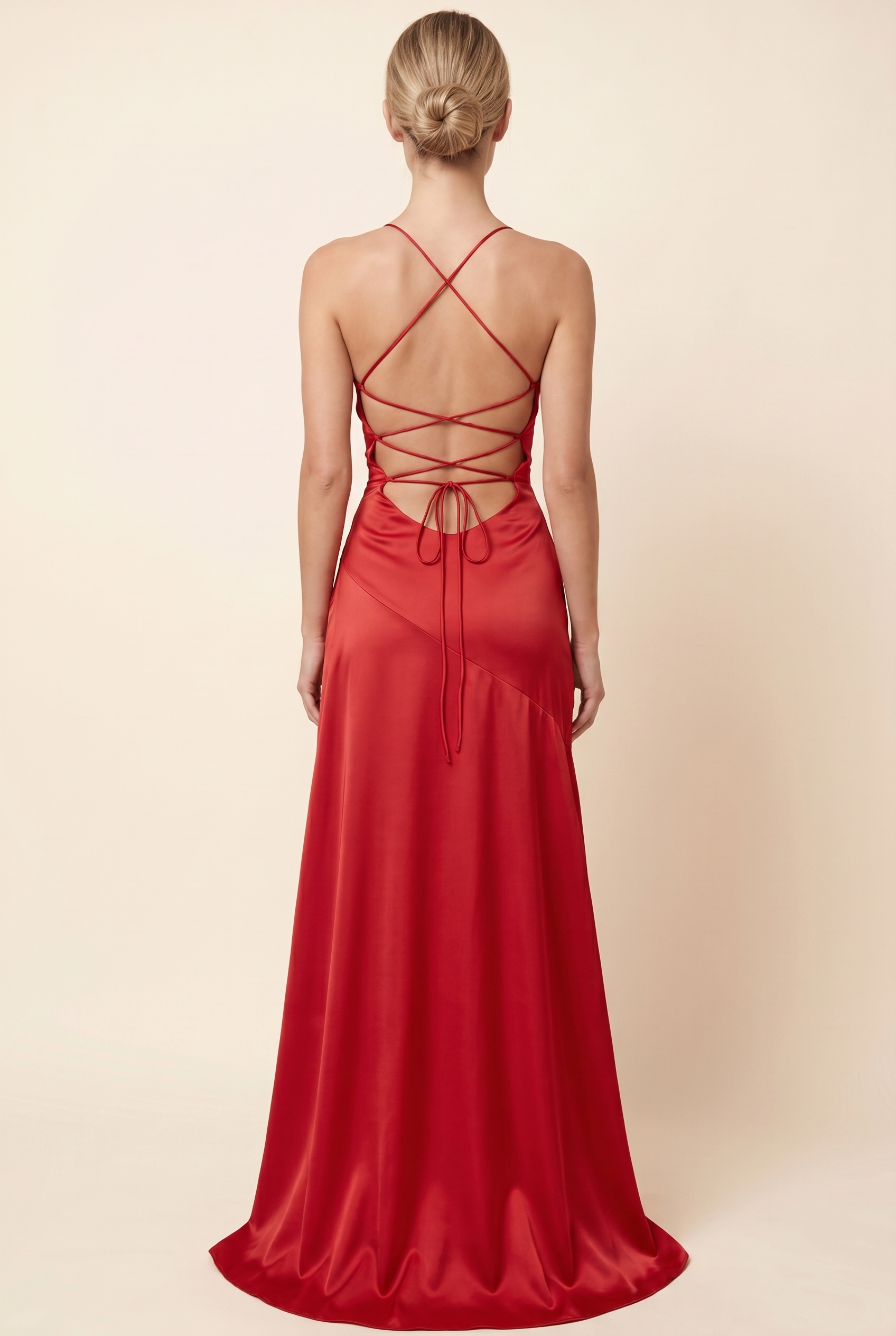 EMY MAXI DRESS Red back full
