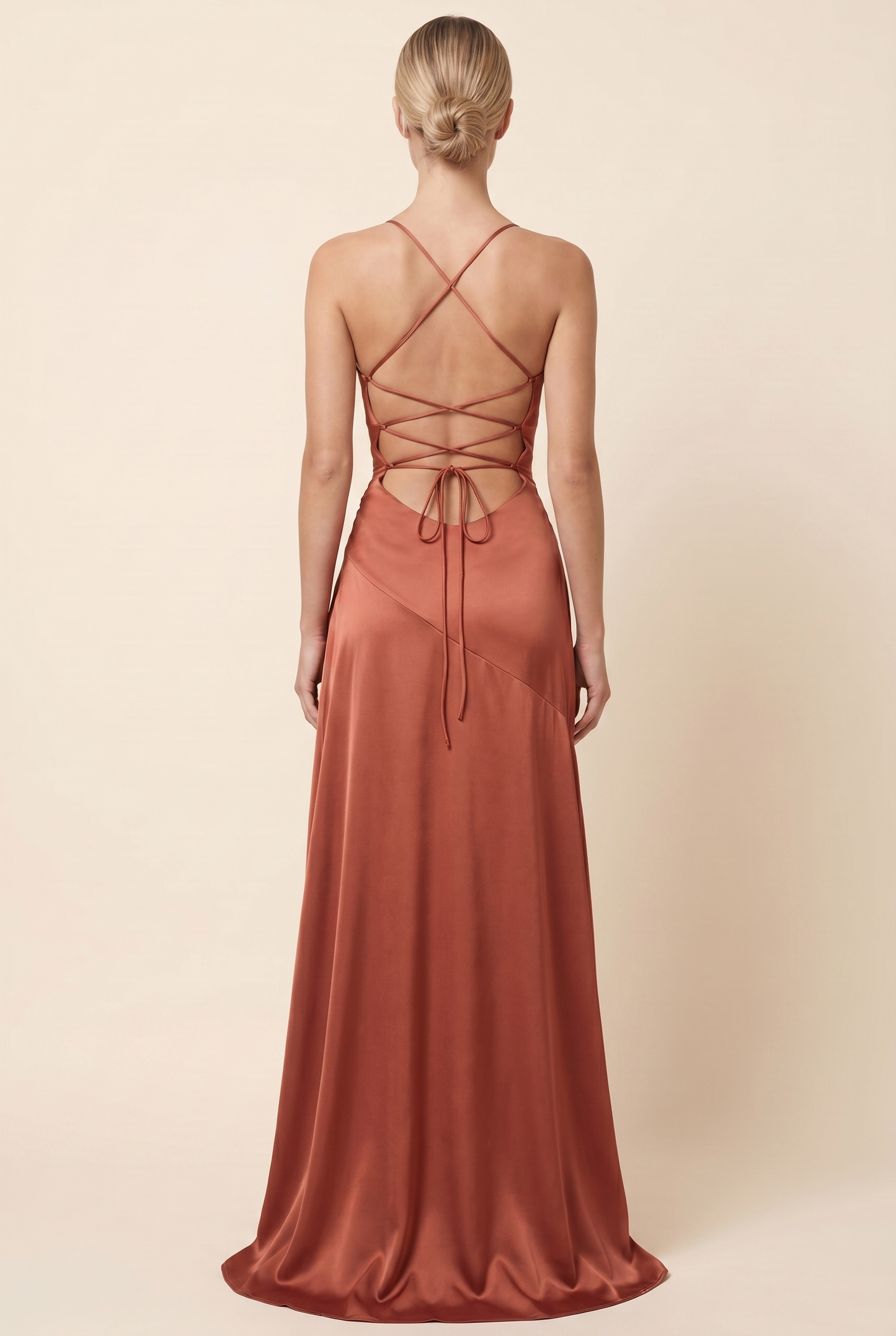 EMY MAXI DRESS Rust back full