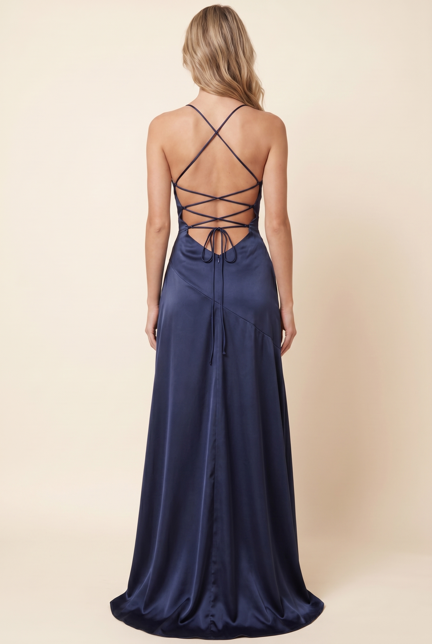 EMY MAXI DRESS Navy back full