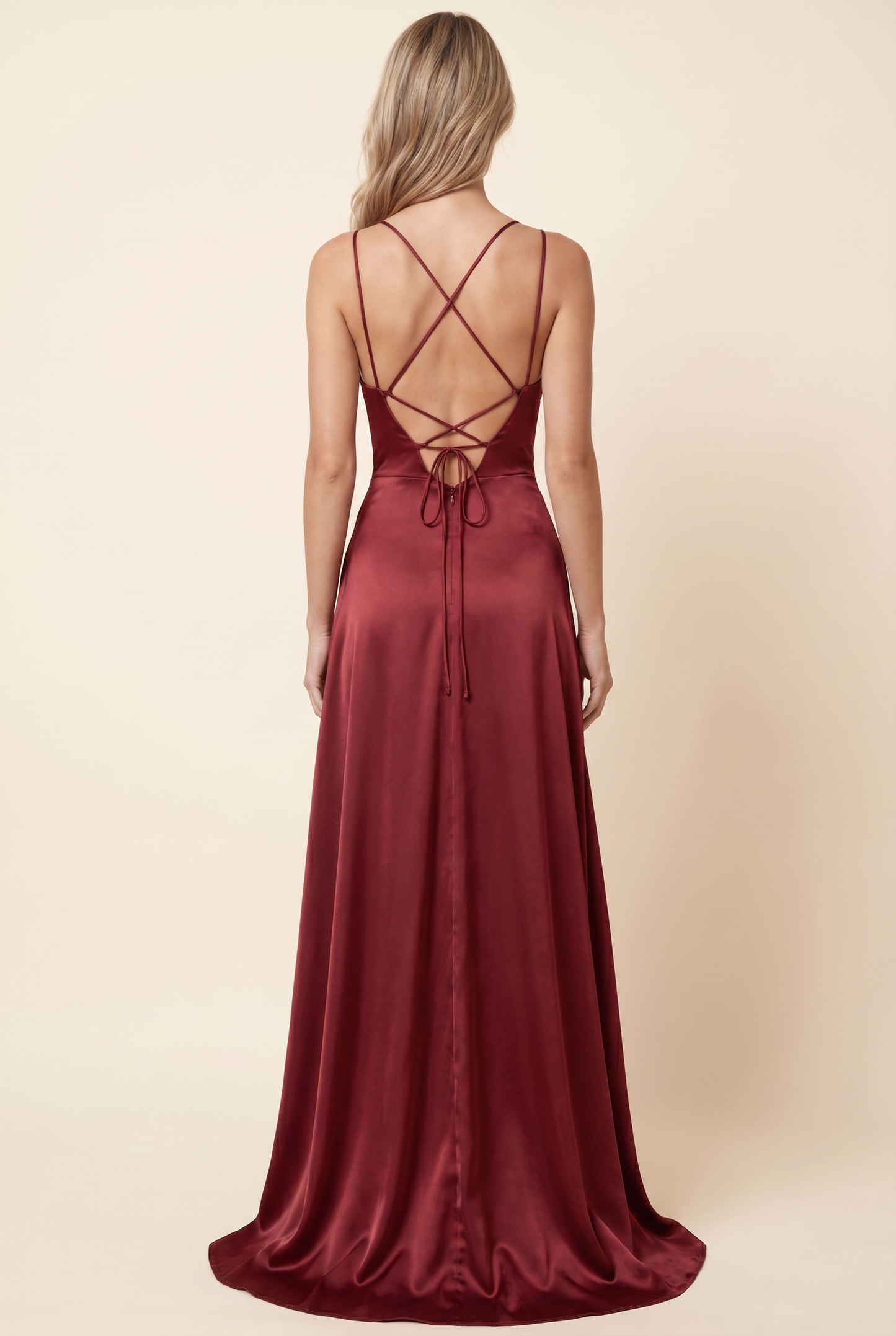 EMY MAXI DRESS Cherry Lacquer back full