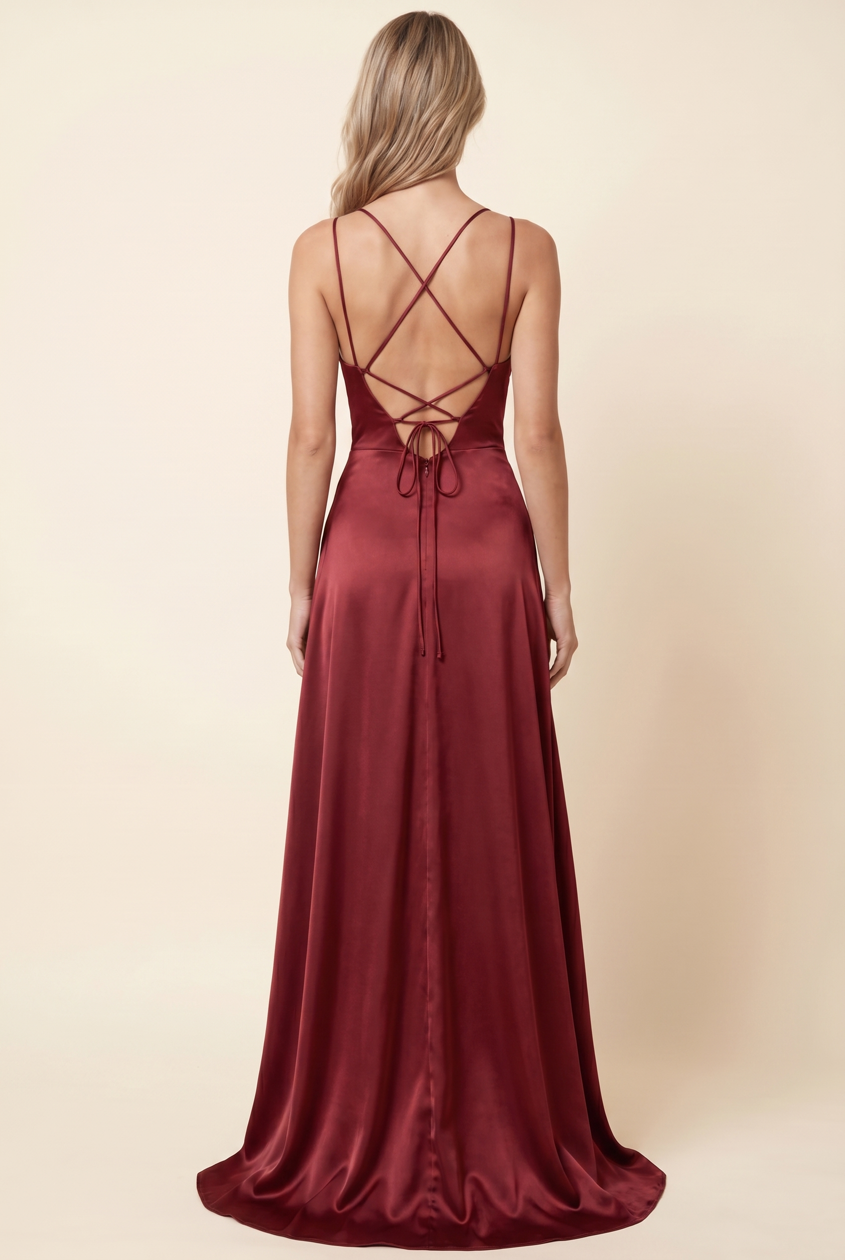 EMY MAXI DRESS Cherry Lacquer back full