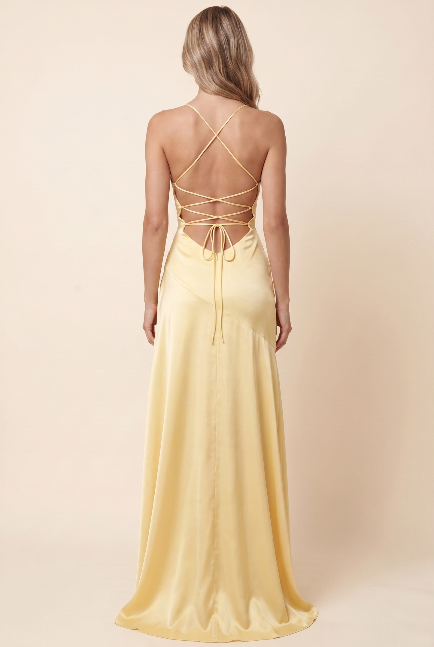 EMY MAXI DRESS Lemon back full