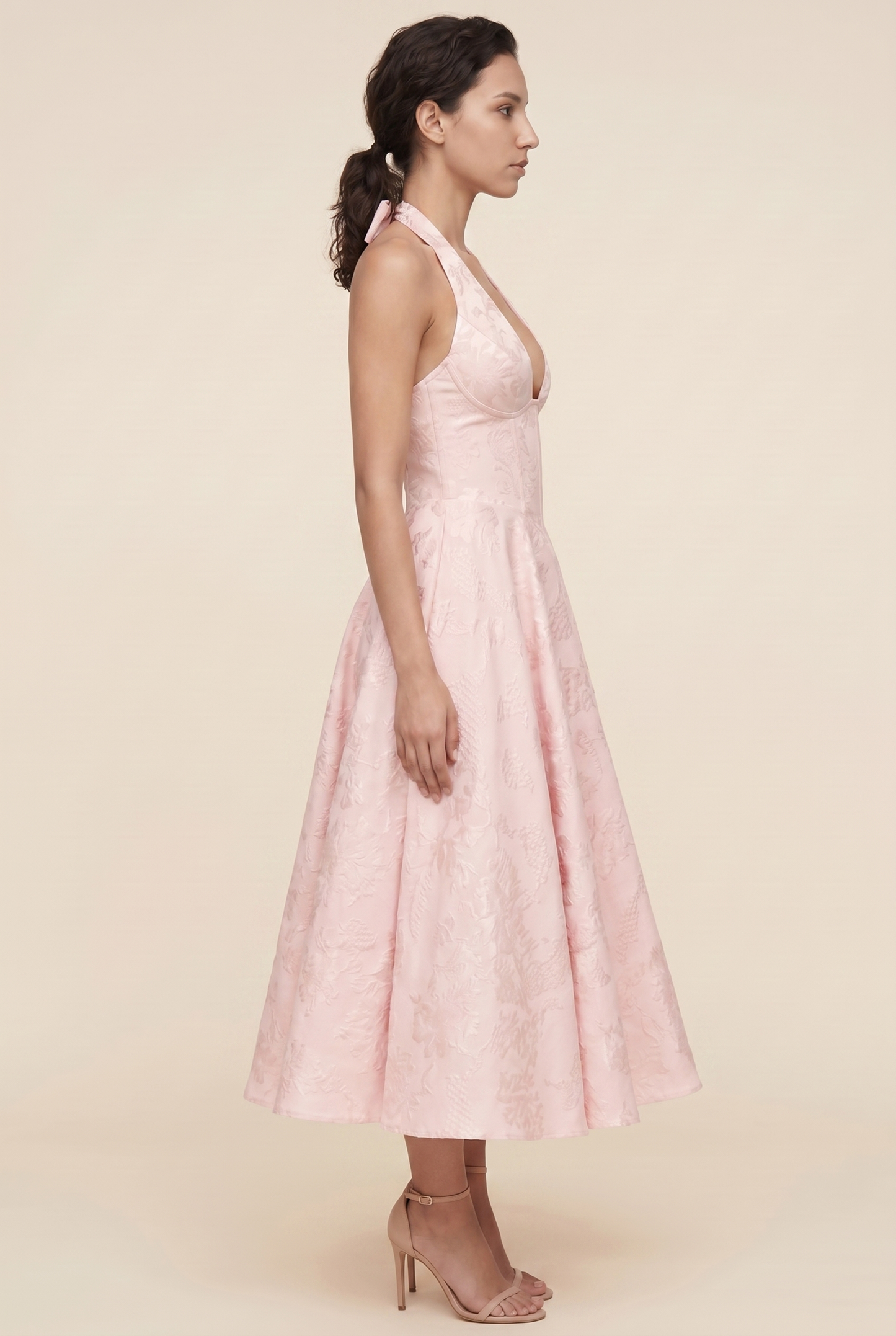 STEPHANIE MIDI DRESS Blush side