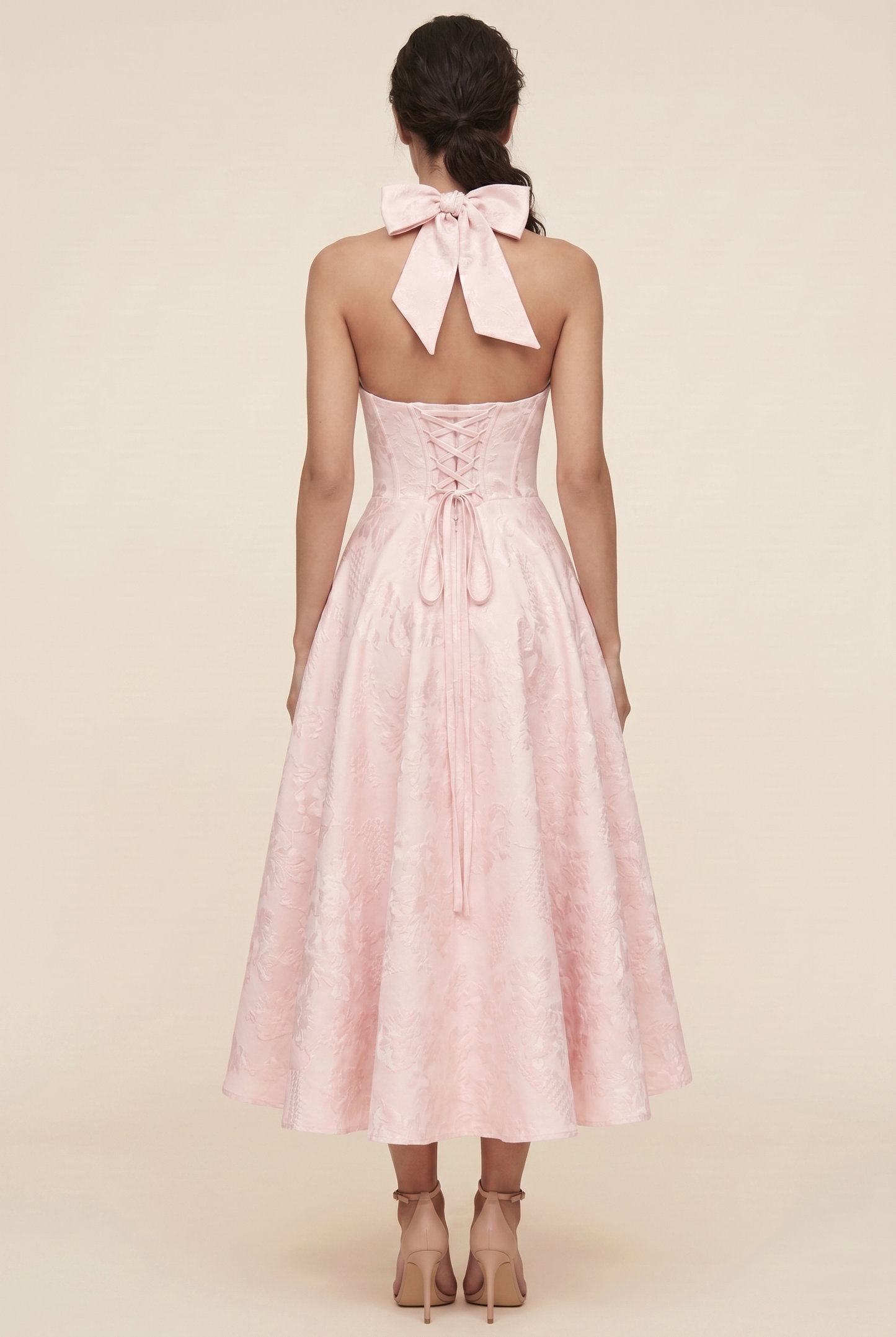 STEPHANIE MIDI DRESS Blush back