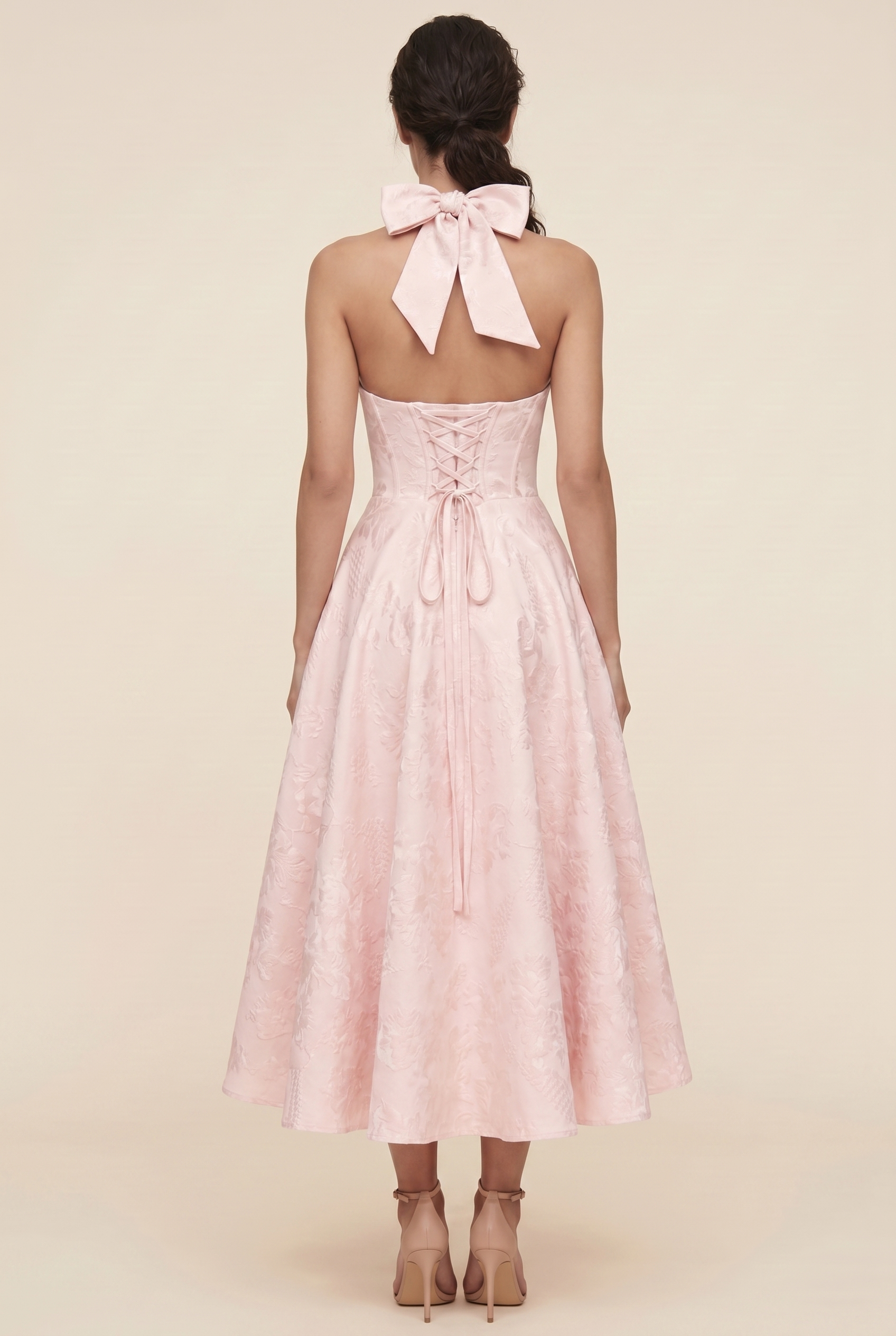 STEPHANIE MIDI DRESS Blush back