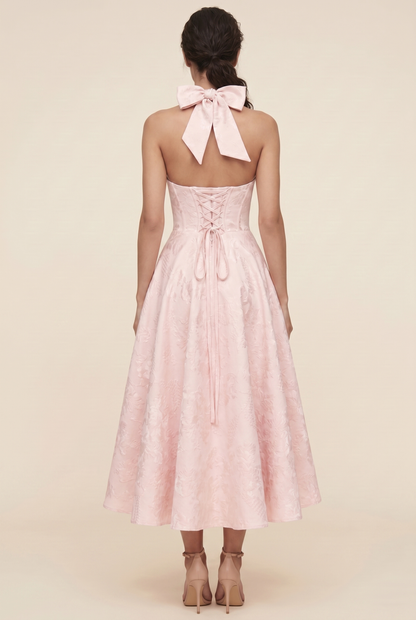 STEPHANIE MIDI DRESS Blush back
