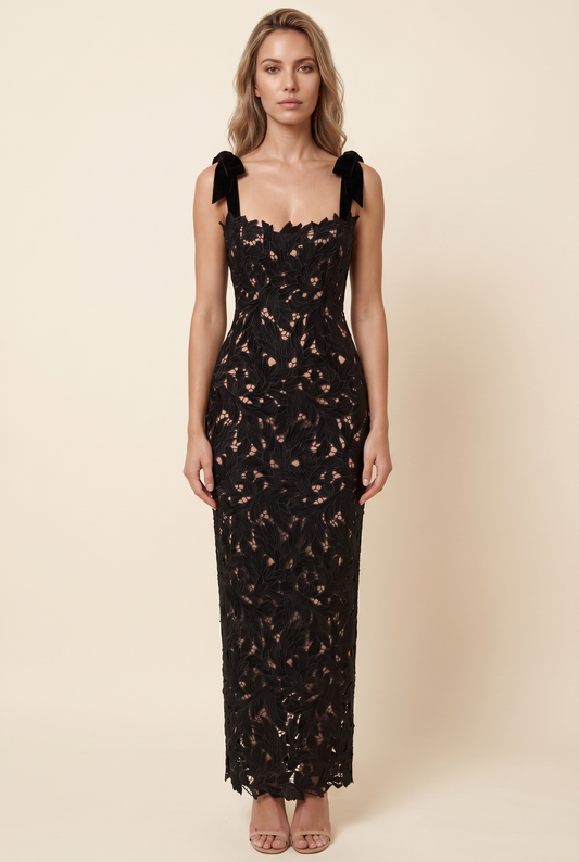 JENNY MAXI DRESS Black front