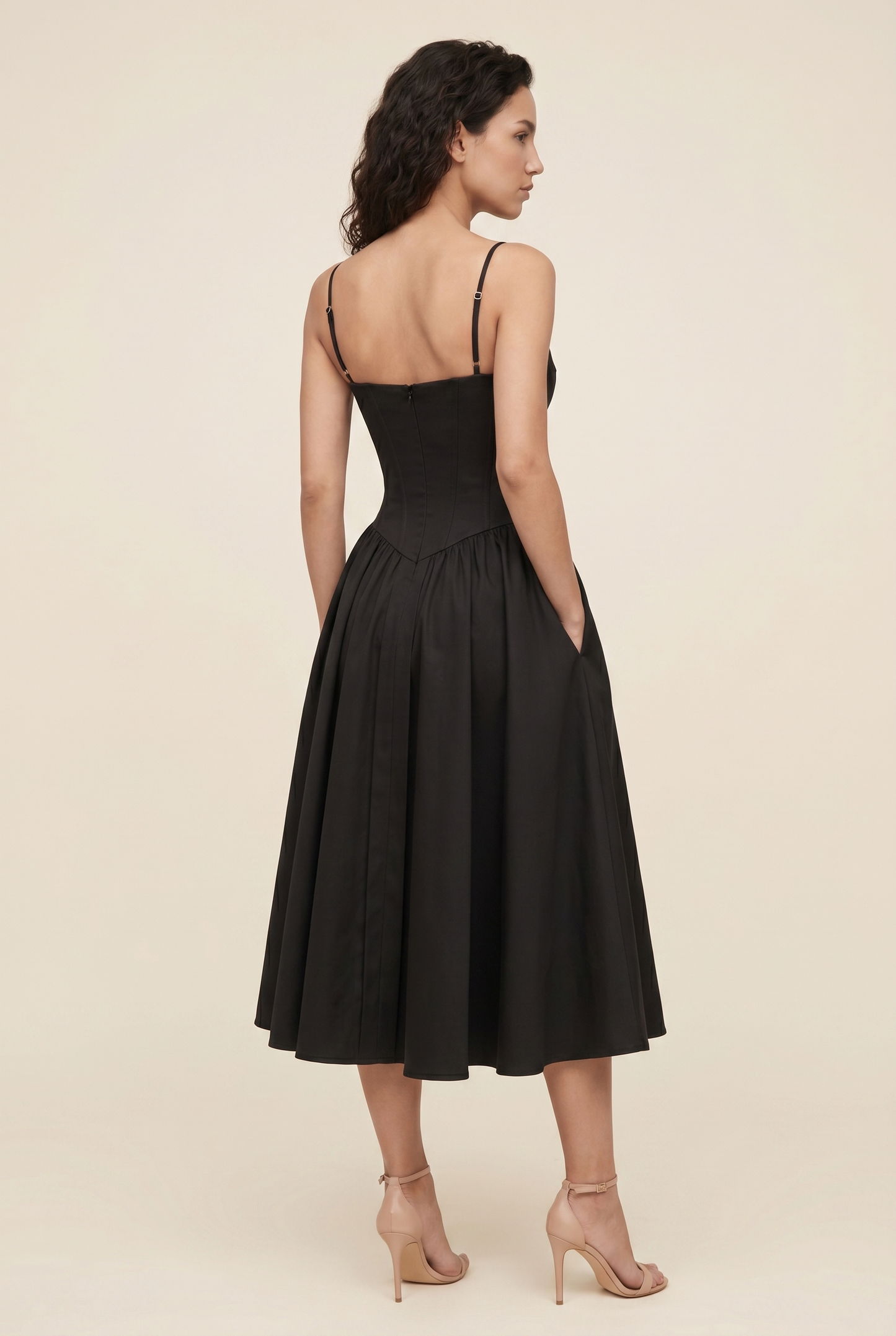 BEA MIDI DRESS Classic Black front