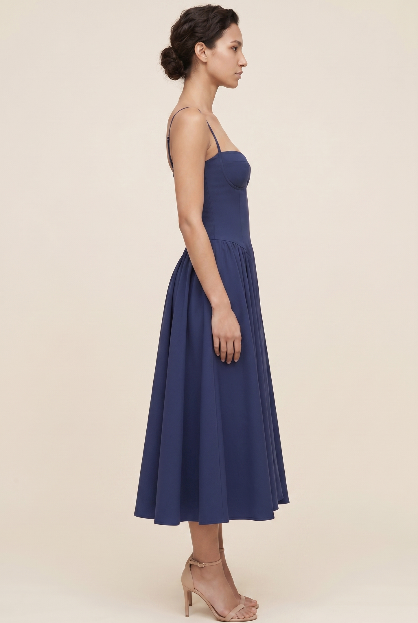 BEA MIDI DRESS Midnight Blue side