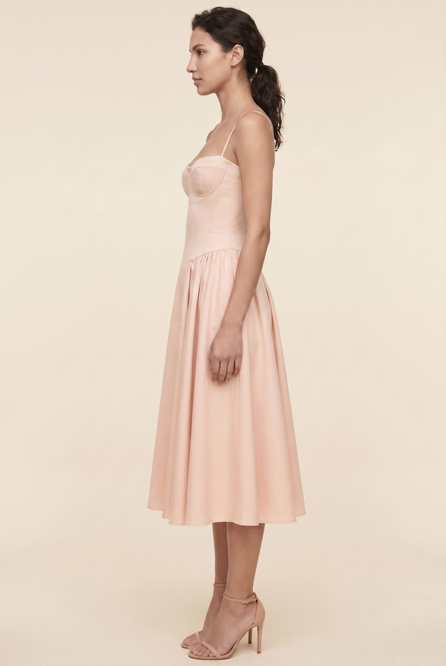 BEA MIDI DRESS Ballerina Pink side