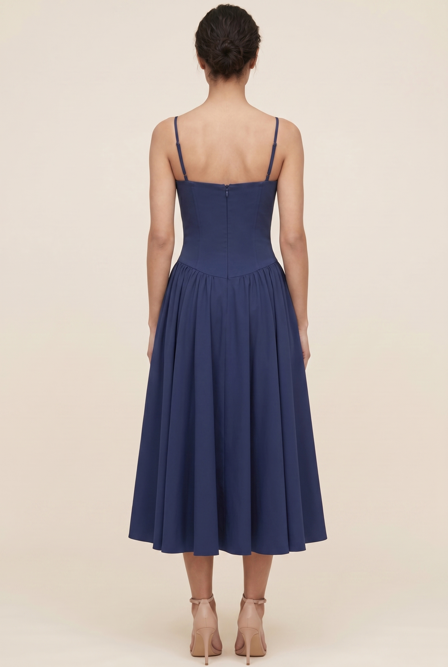 BEA MIDI DRESS Midnight Blue back