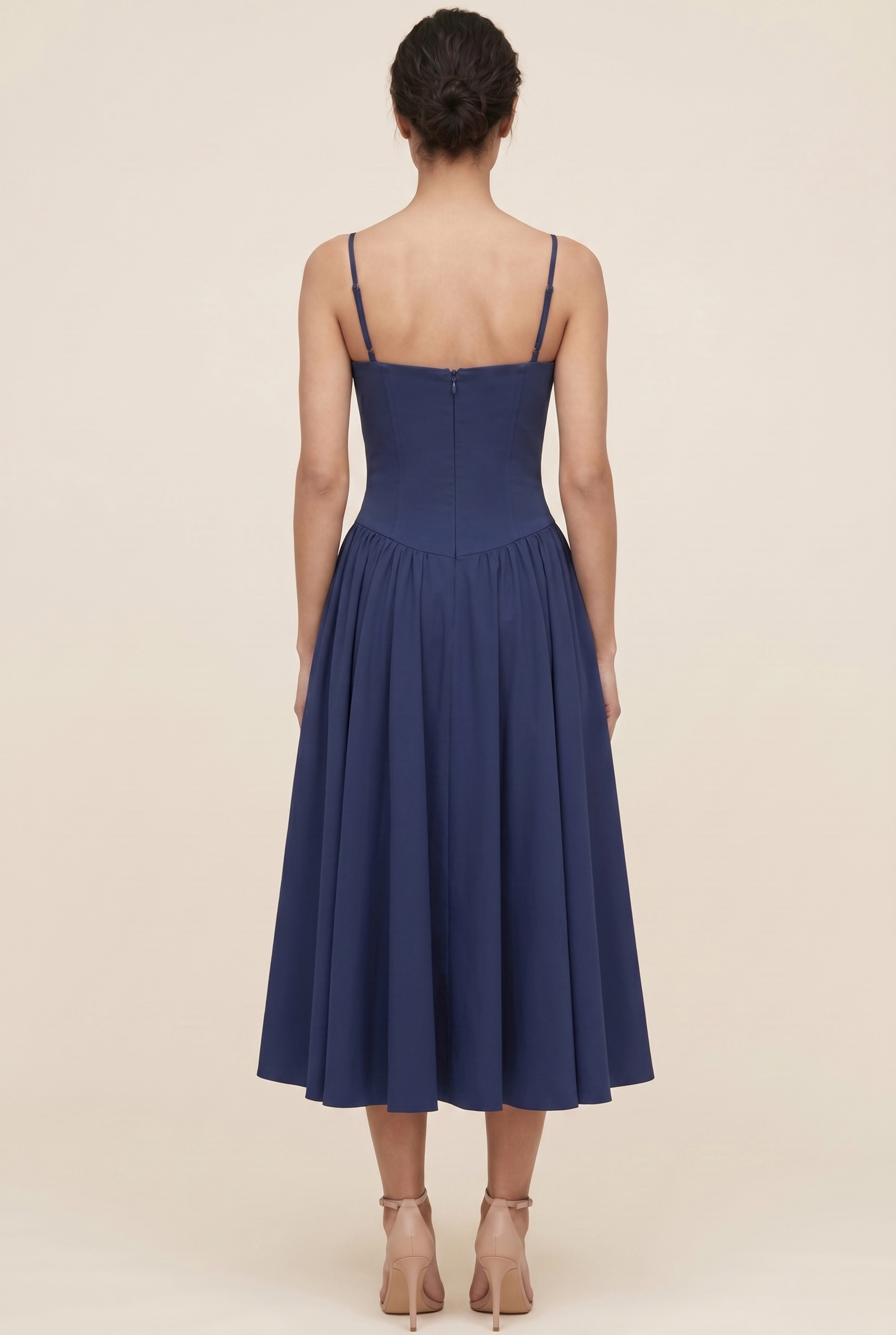 BEA MIDI DRESS Midnight Blue back
