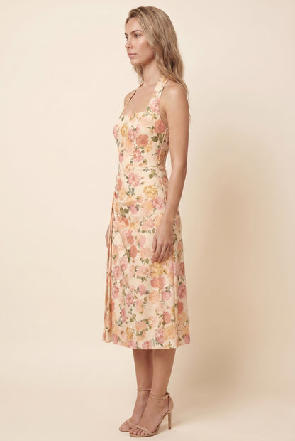 WHITNEY MIDI DRESS Sunset Floral side