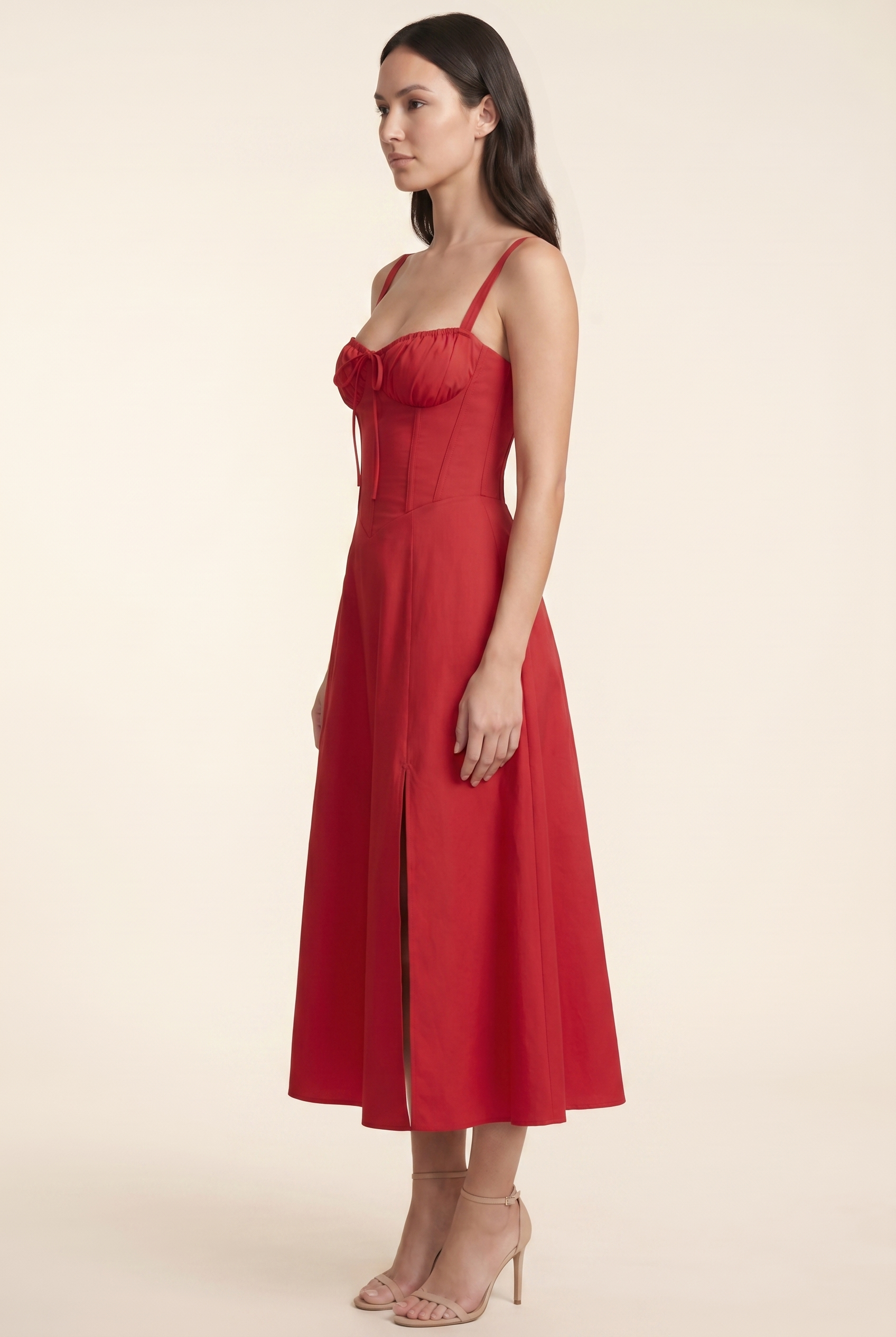 CAROLINE MAXI DRESS Red side
