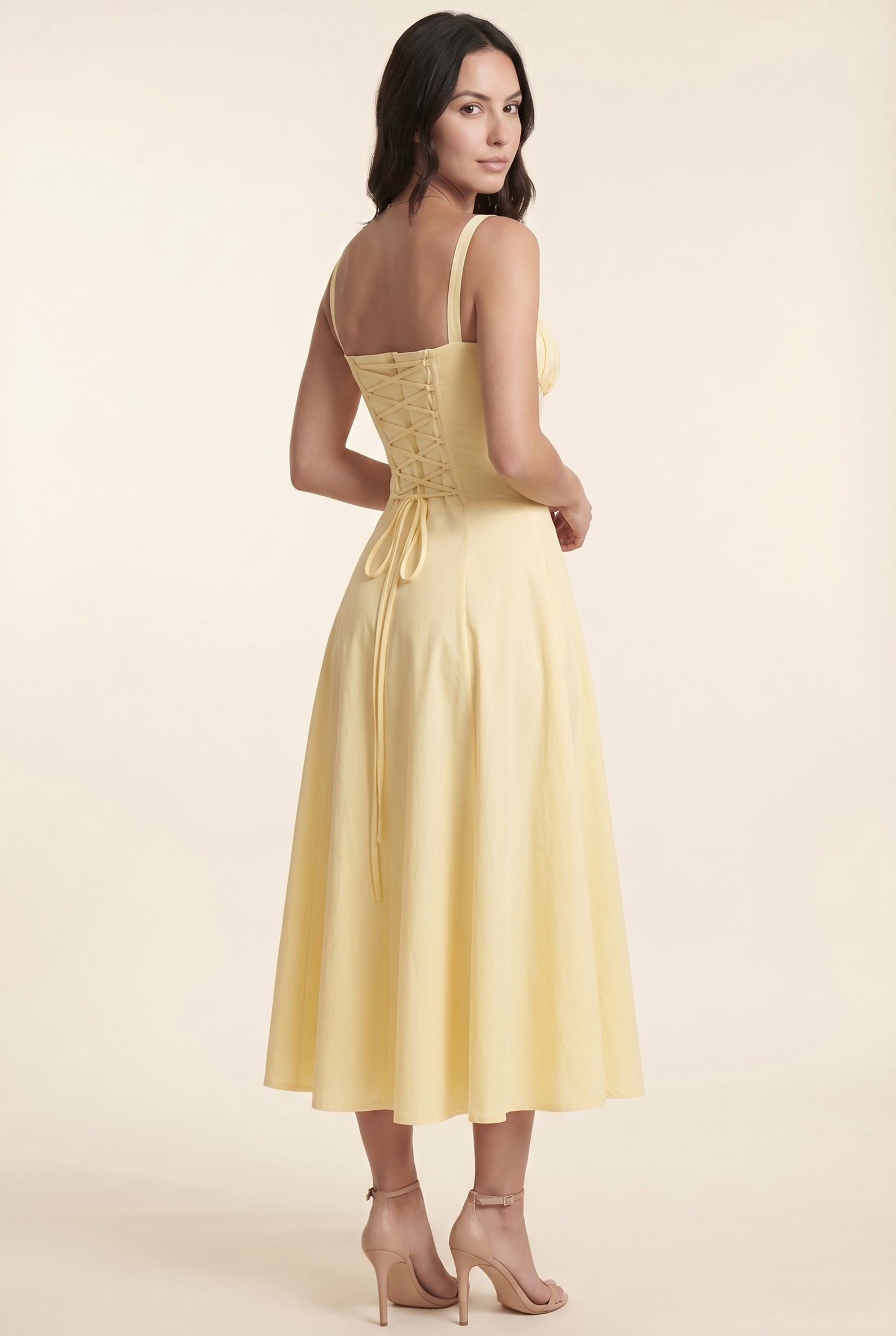 CAROLINE MAXI DRESS Yellow back
