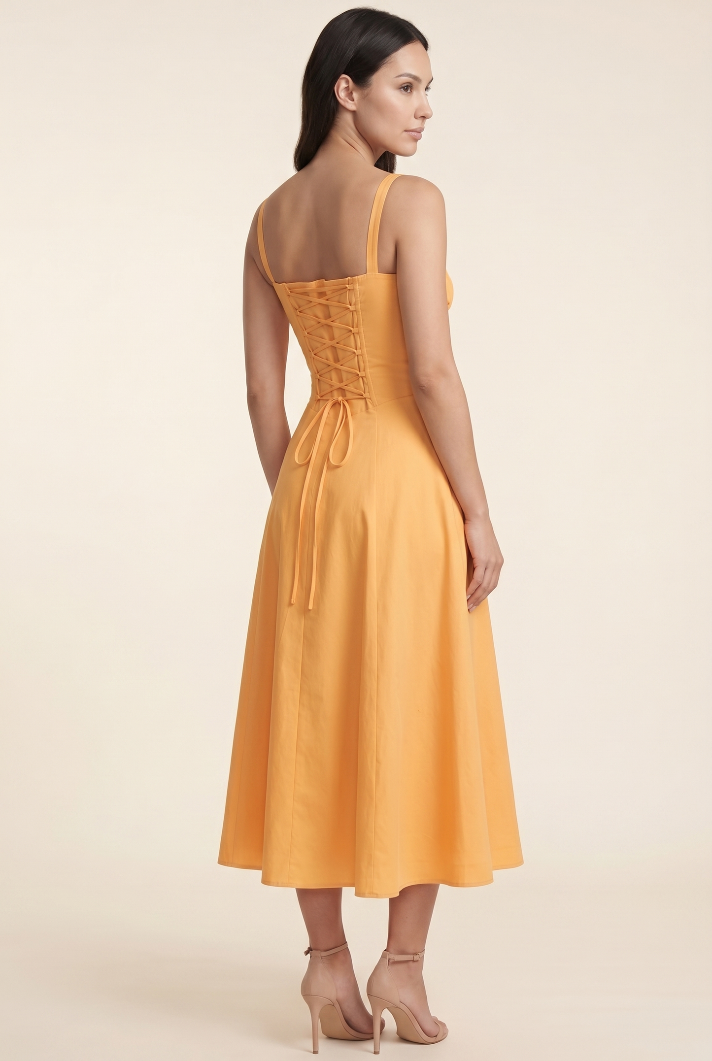 CAROLINE MAXI DRESS Orange back