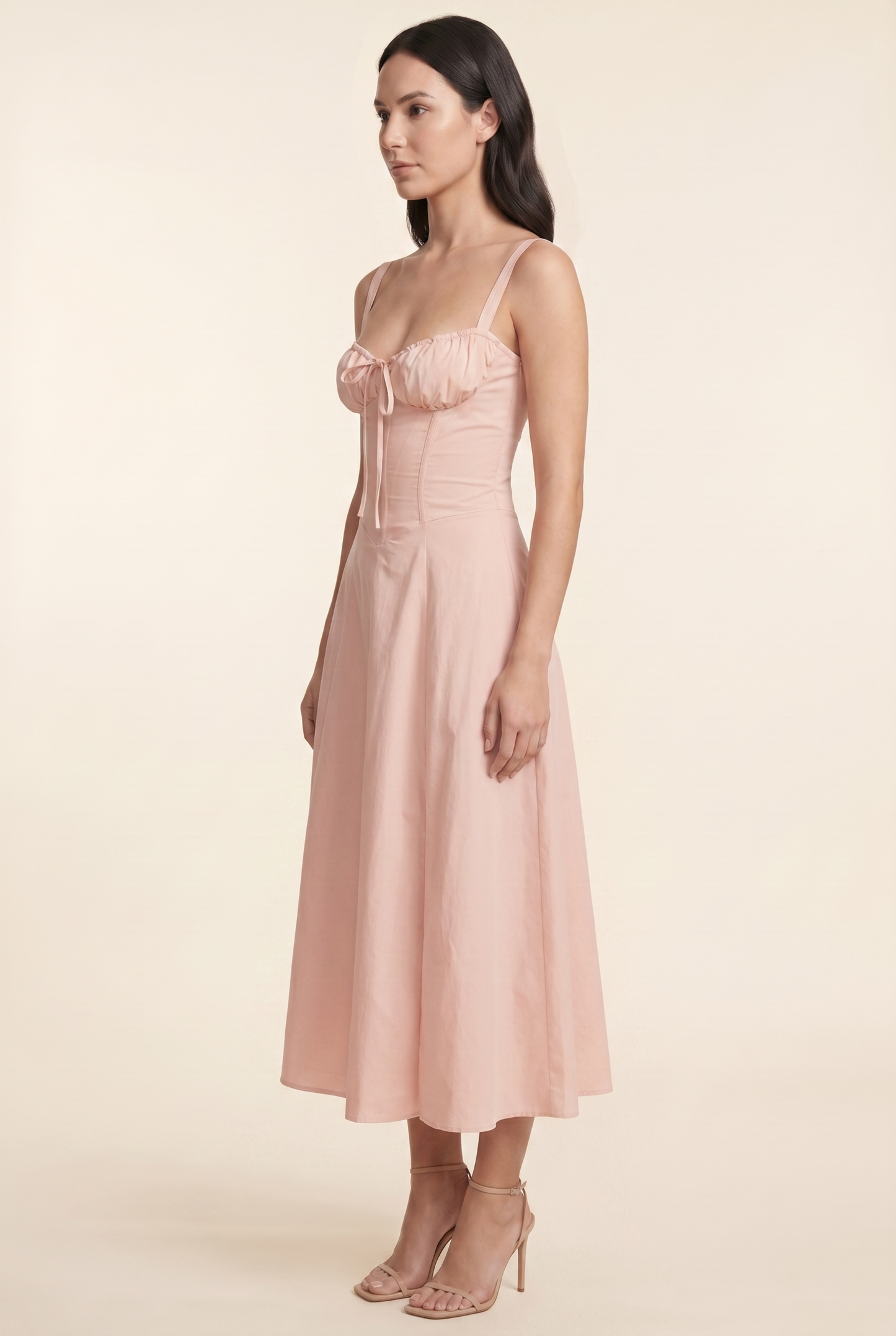 CAROLINE MAXI DRESS Pink side