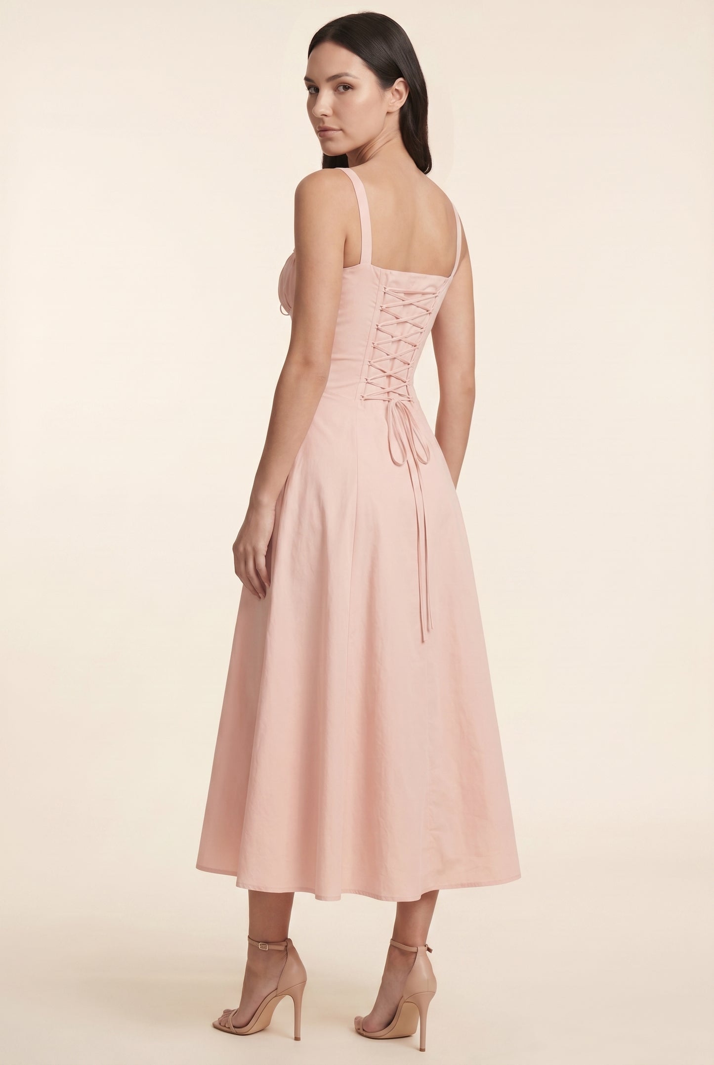 CAROLINE MAXI DRESS Pink back