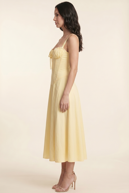 CAROLINE MAXI DRESS Yellow side