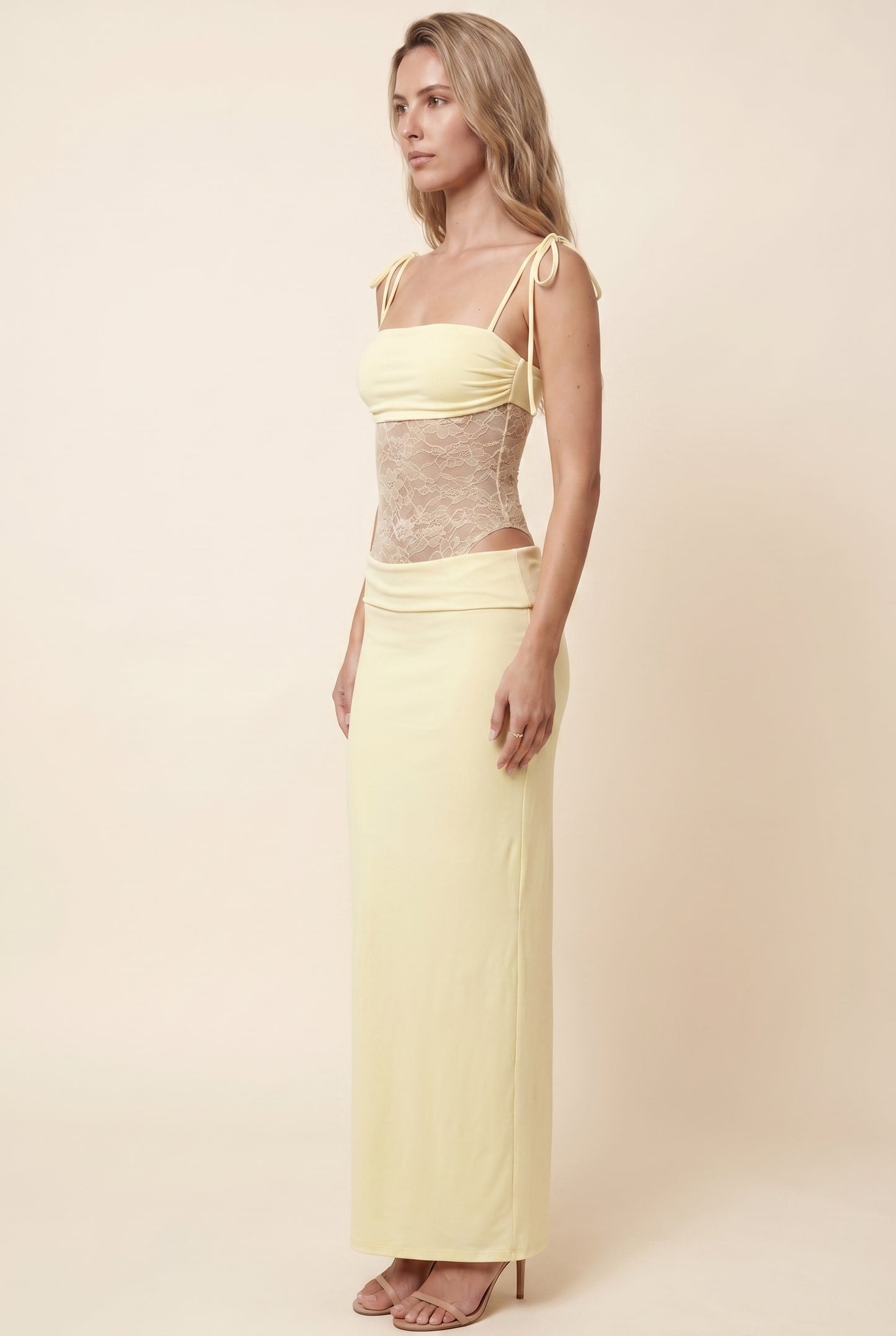 ALEXIA MAXI DRESS Lemon side