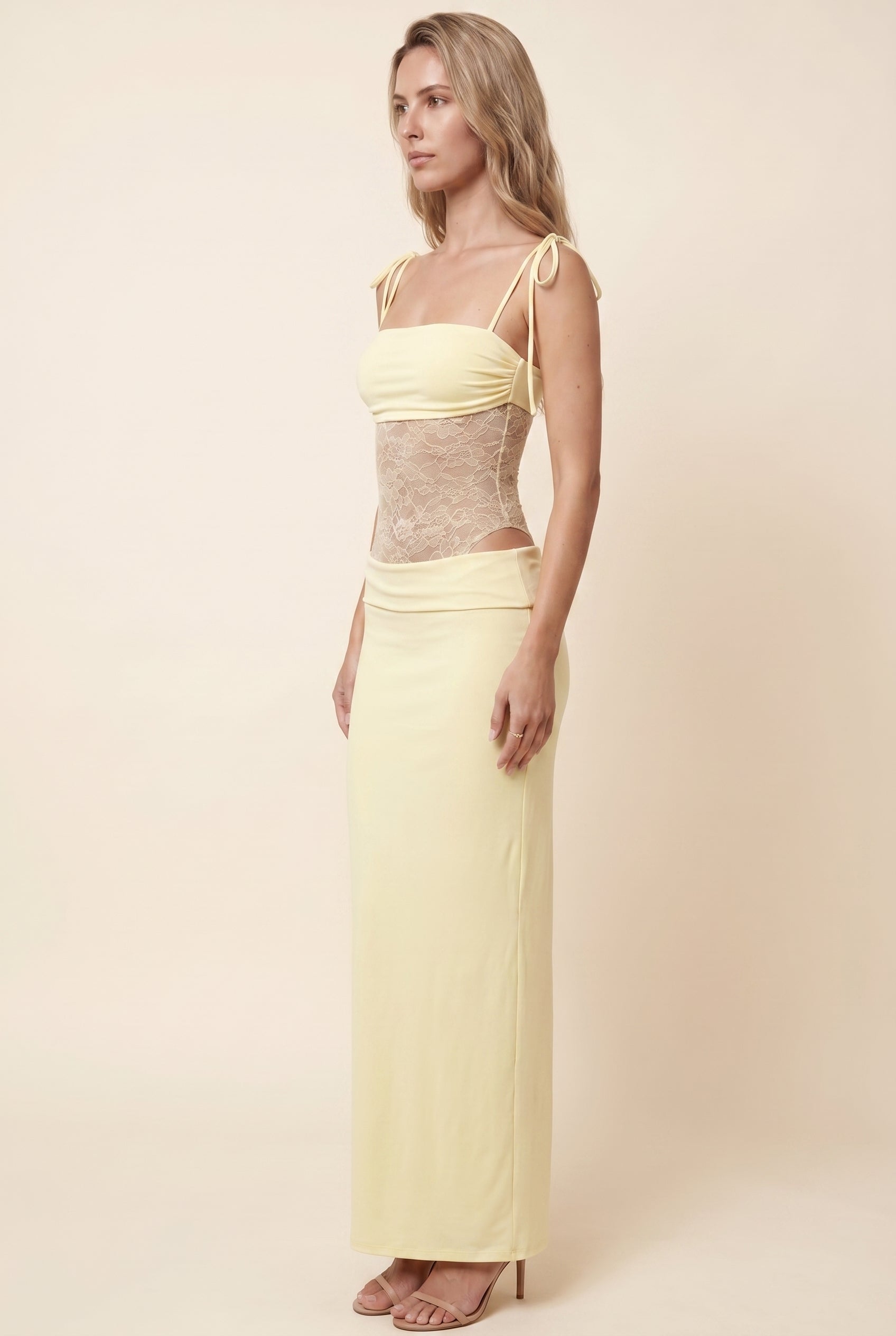 ALEXIA MAXI DRESS Lemon side