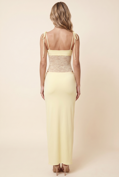 ALEXIA MAXI DRESS Lemon back