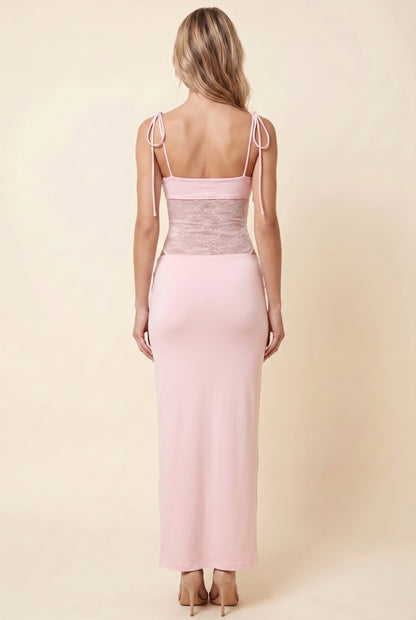 ALEXIA MAXI DRESS Baby Pink back