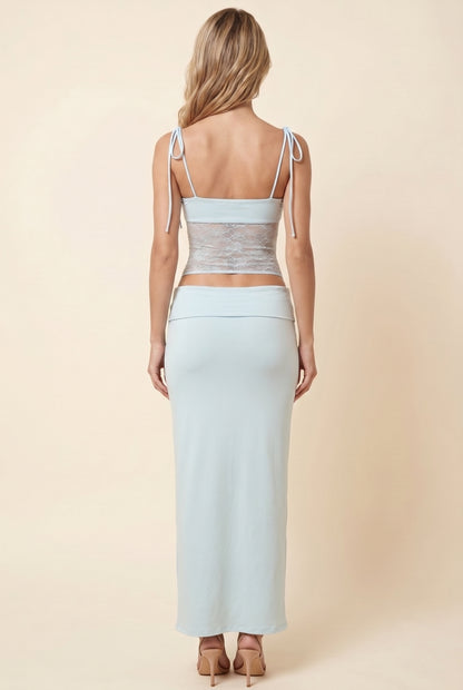 ALEXIA MAXI DRESS Baby Blue back