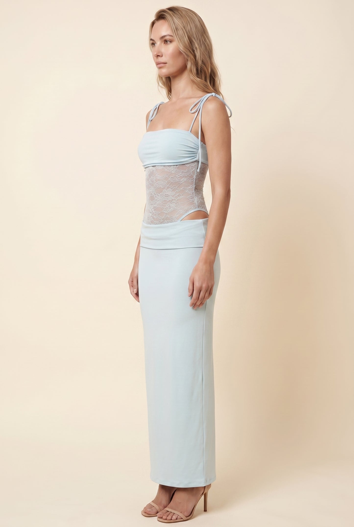 ALEXIA MAXI DRESS Baby Blue side