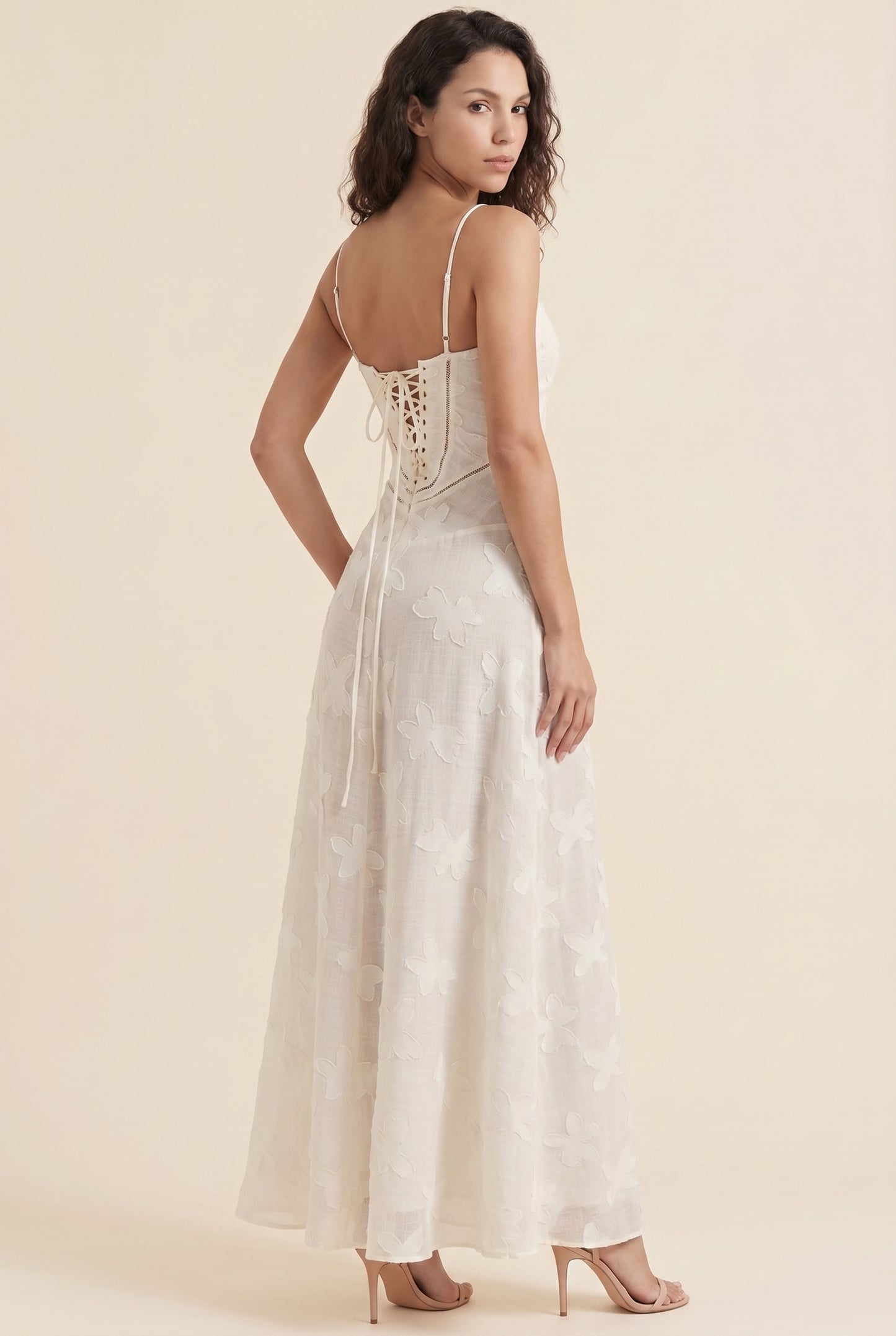 ZARA MAXI DRESS White back