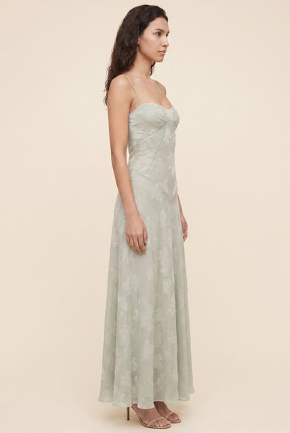 ZARA MAXI DRESS Pistachio side