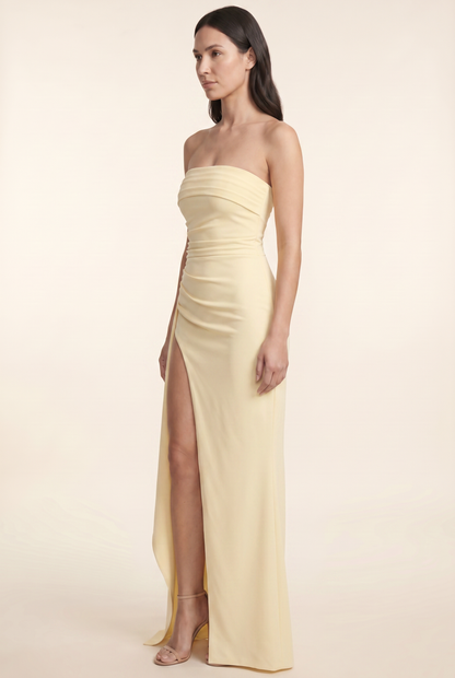 ELISA MAXI DRESS Pastel Yellow side